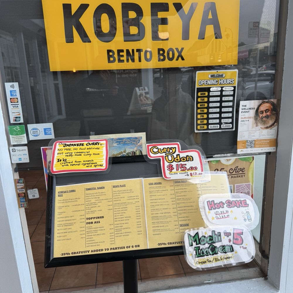 Outside with menu specials!