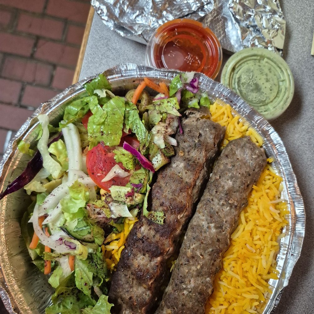 KABOB-iSH - Lamb platter was just okay. Food wasn't the freshest, didn't care for the sauces. Lamb is grounded up with  filler. - Mediterranean Near Me - Duluth, Georgia