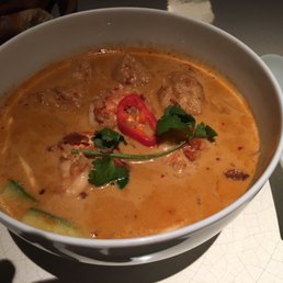 Laksa with shrimp