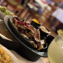 Las Guitarras Restaurant Mexican-Steaks-Seafood - Beef & chicken fajitas