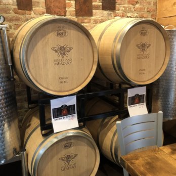 Silver Hand Meadery - Barrels of fermenting mead - Meaderies Near Me - Williamsburg, Virginia Silver Hand Meadery - Barrels of fermenting mead - Meaderies Near Me - Williamsburg, Virginia