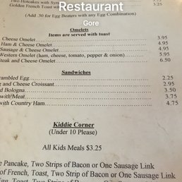 the menu
