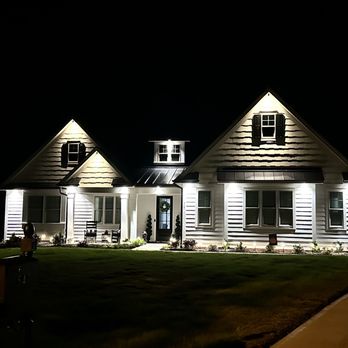 Elegant Lighting Solutions - Outdoor lights with pathway light and soffit lights taken at night. - Lighting Fixtures & Equipment Near Me Elegant Lighting Solutions - Outdoor lights with pathway light and soffit lights taken at night. - Lighting Fixtures & Equipment Near Me