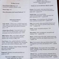 The Downtown Press Cafe - Lunch and dinner menu