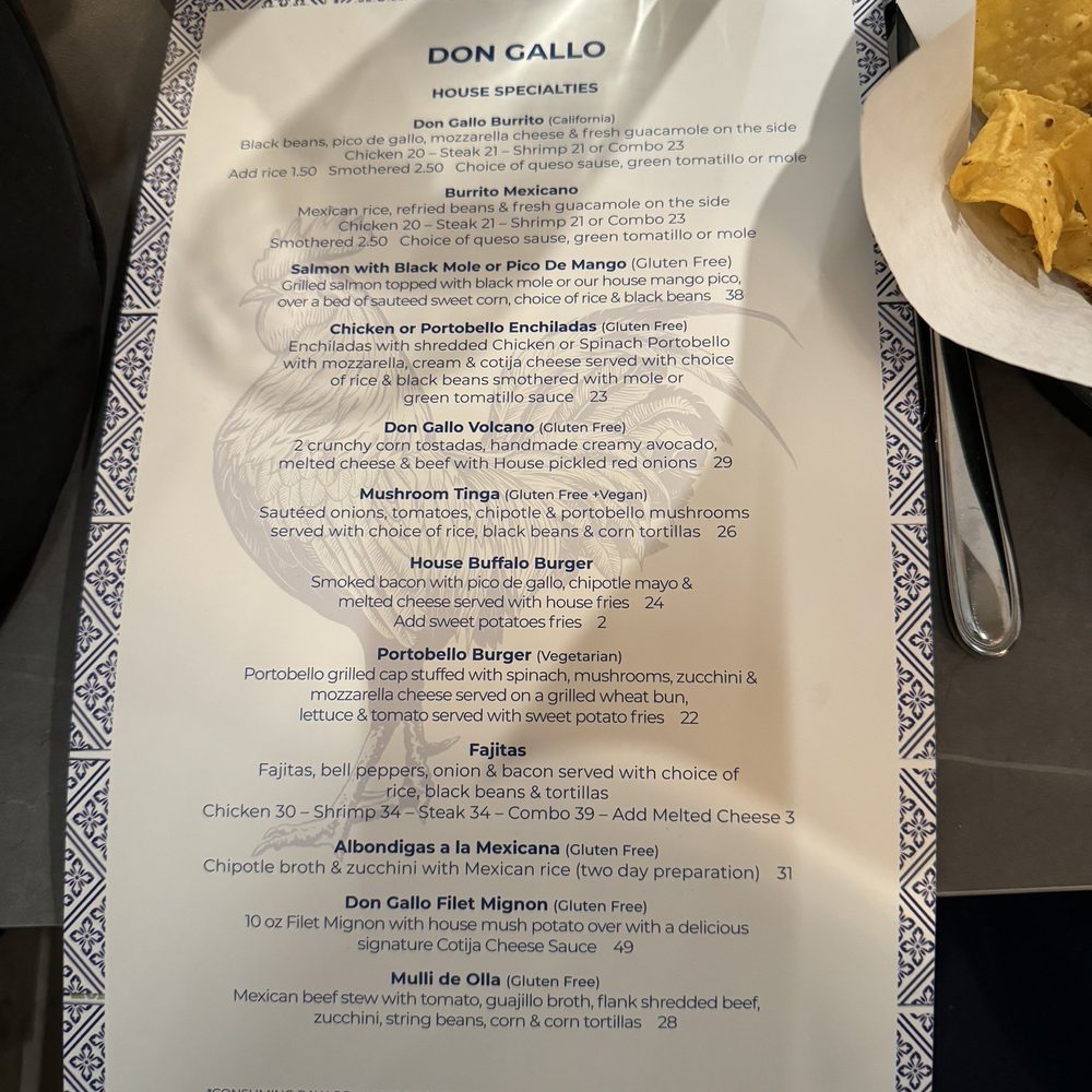 Don Gallo - Menu - Mexican Near Me - Park City, Utah Don Gallo - Menu - Mexican Near Me - Park City, Utah