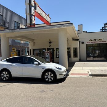 Johnson's Station - That prospect electric vehicle parked in front of old school gas pump. Funky hip down to earth unpretentious. - American Near Me - Longmont, Colorado Johnson's Station - That prospect electric vehicle parked in front of old school gas pump. Funky hip down to earth unpretentious. - American Near Me - Longmont, Colorado
