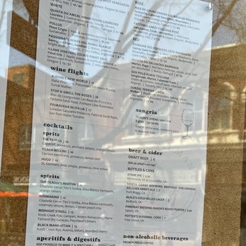 Tilman's - Drink Menu - Wine Bars Near Me - Charlottesville, Virginia