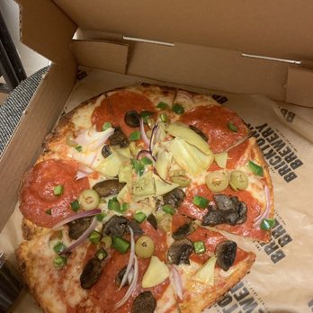 Bricktown Brewery - Cauliflower crust pizza with pepperoni and veggies - Breweries Near Me - Edmond, Oklahoma Bricktown Brewery - Cauliflower crust pizza with pepperoni and veggies - Breweries Near Me - Edmond, Oklahoma