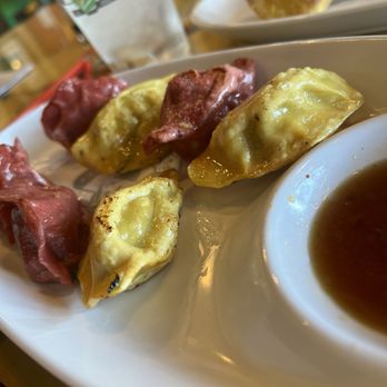 Dumplings & Tea - Beef Dumplings & Shrimp & Zucchini Dumplings- Pan Fried - Chinese Near Me - Chesterfield, Missouri