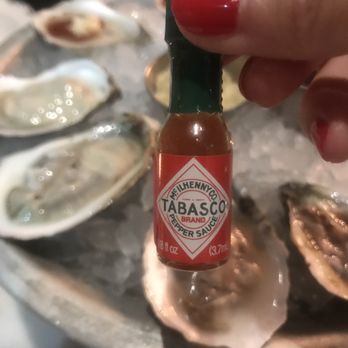 Loch Bar - Cute Tabasco bottle - Seafood Near Me - Baltimore, Maryland