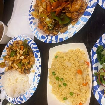 Wok N Roll - 10. Kung Pao Chicken, 1. Fried Rice, S8. Three Delight in Garlic Sauce (spicy version) - Chinese Near Me - Murfreesboro, Tennessee Wok N Roll - 10. Kung Pao Chicken, 1. Fried Rice, S8. Three Delight in Garlic Sauce (spicy version) - Chinese Near Me - Murfreesboro, Tennessee