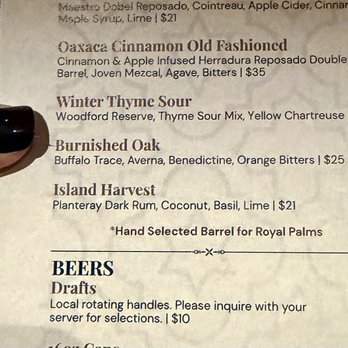 Mix-Up Bar + Lounge - Ingredients in the Burnished Oak cocktail - Cocktail Bars Near Me - Phoenix, Arizona