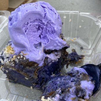 Cafe 86 - Ube bread pudding and ice cream - Desserts Near Me - San Diego, California