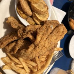 Captain's Galley Seafood Restaurant - Catfish Fillet (Fried) , Fresh Fried Squash, Fries