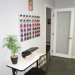 Skin Solutions Day Spa - Nail polish colors & drying station