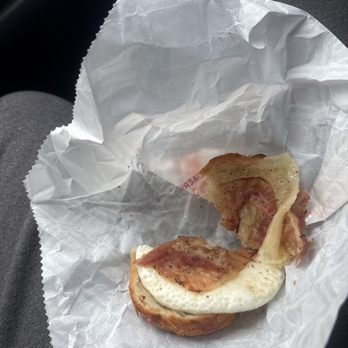 Dunkin' Donuts - Maple Sugar Bacon Breakfast Sandwich  Disgusting wasn't even fully cooked I also got a drink and it was also bad the lady was so rude - Coffee & Tea Near Me - Edison, New Jersey