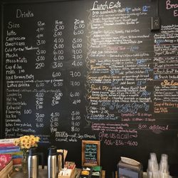 Sisters Coffee and Cafe - Menu board and area