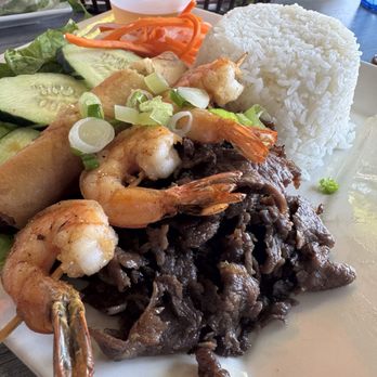 Blooming Vietnamese Cuisine - Rice Combo Beef and Shrimp - Soup Near Me - Cerritos, California Blooming Vietnamese Cuisine - Rice Combo Beef and Shrimp - Soup Near Me - Cerritos, California