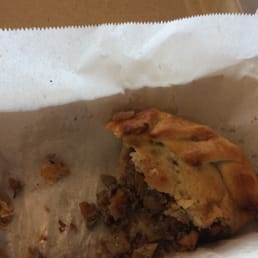 1/2 eaten beef pasty. The photo was a second thought! 1/2 eaten beef pasty. The photo was a second thought!