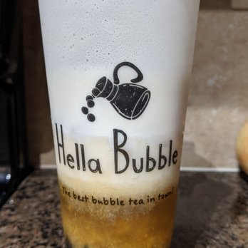 Hella Bubble - Mango Tea with Milk Form and boba. 30% sweet. Still too sweet because of Boba & Milk Form. - Bubble Tea Near Me - Houston, Texas Hella Bubble - Mango Tea with Milk Form and boba. 30% sweet. Still too sweet because of Boba & Milk Form. - Bubble Tea Near Me - Houston, Texas