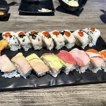Amami Sushi Bistro - Rainbow and another roll - Sushi Bars Near Me - San Bruno, California Amami Sushi Bistro - Rainbow and another roll - Sushi Bars Near Me - San Bruno, California