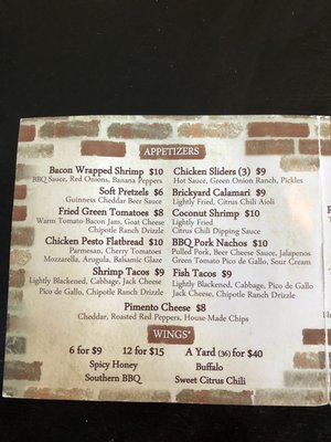 Menu photo 2 BrickYard Pub Hilton Head Island, SC