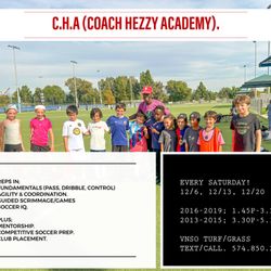 Coach Hezzy - Every Saturday at vnso park. Call for more info. 574.850.2837.