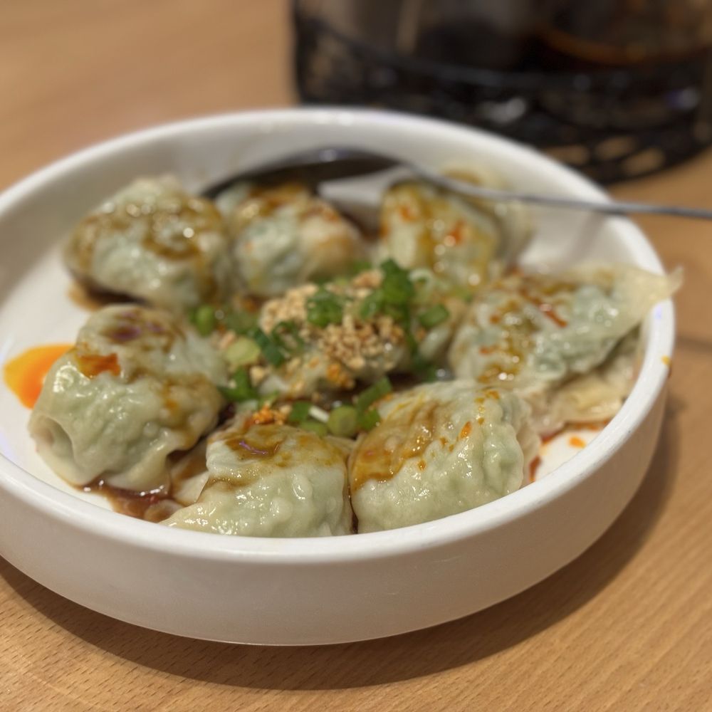 Jiao Zi Bao - Shrimp Wontons in Spicy Sauce - Chinese Near Me - Temple City, California Jiao Zi Bao - Shrimp Wontons in Spicy Sauce - Chinese Near Me - Temple City, California