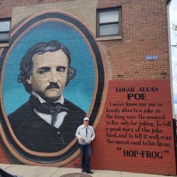 Edgar Allan Poe House - Edgar Allan Poe painting on some apartment - Museums Near Me - Philadelphia, Pennsylvania