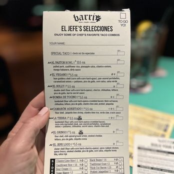 Barrio - Special Menu - Whiskey Bars Near Me - Tampa, Florida
