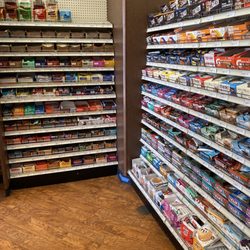 LOTS of protein bars in this front corner.