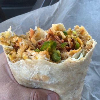Nate's Korner - Bacon, crispy hash browns, jalapeño, cheese, eggs (sunny side up) bomb!! - Breakfast & Brunch Near Me - Santa Ana, California Nate's Korner - Bacon, crispy hash browns, jalapeño, cheese, eggs (sunny side up) bomb!! - Breakfast & Brunch Near Me - Santa Ana, California