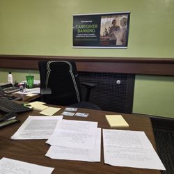 Huntington Bank - Doesn't know anything about the Caregiver banking yet has an enormous sign behind her desk. Do not use this person, Brenda Taylor, for anyt