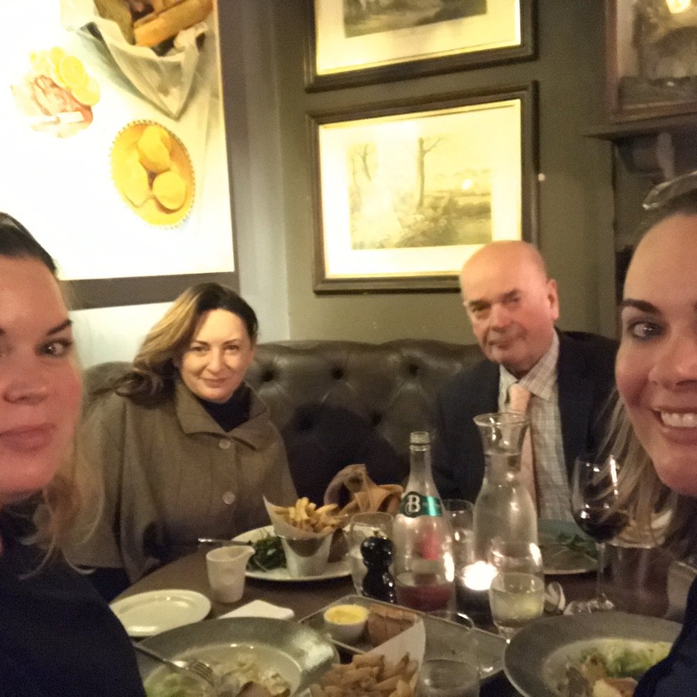 Family dinner. We had prawns pil pil, Irish Cod and steak meals. All were delicious and we left very happy. Family dinner. We had prawns pil pil, Irish Cod and steak meals. All were delicious and we left very happy.