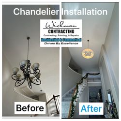 Wickman Contracting - Cedar Park, TX 78613 Chandelier Installation!