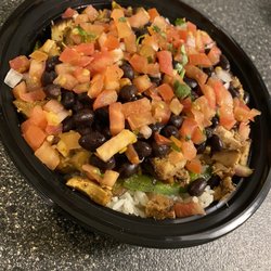 The Burrito Bowl To-Go - Chicken burrito bowl.