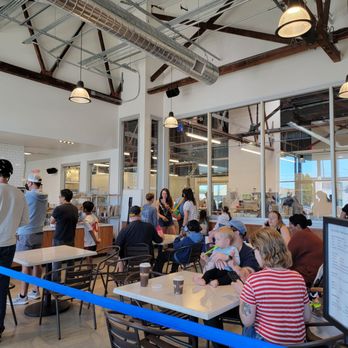 Boichik Bagels Factory - The interior with the factory in the background - Bagels Near Me - Berkeley, California Boichik Bagels Factory - The interior with the factory in the background - Bagels Near Me - Berkeley, California