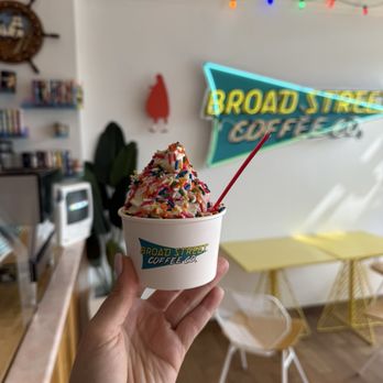 Broad Street Coffee Co. - Soft serve scoop with sprinkles - Coffee & Tea Near Me - Malibu, California Broad Street Coffee Co. - Soft serve scoop with sprinkles - Coffee & Tea Near Me - Malibu, California