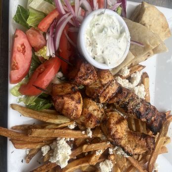 Ambeli Greek Taverna - Souvlakia Chicken Platter - Greek Near Me - Cranford, New Jersey