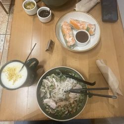 Norvary - Food was great. The spring roll was so fresh and the broth was so well seasoned. It really was perfect and warmed us up.