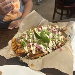 Chicken barbacoa fry basket
