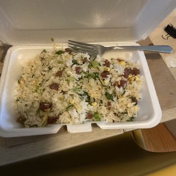 Yummy Yummy Noodles - Chinese sausage and greens fried rice. No soy sauce is authentic! A bit of salted fish and chives mixed in would be perfect. - Noodles Near Me - Chicago, Illinois