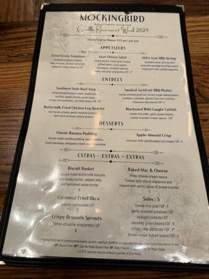 Menu photo 5 Mockingbird Charlottesville, VA