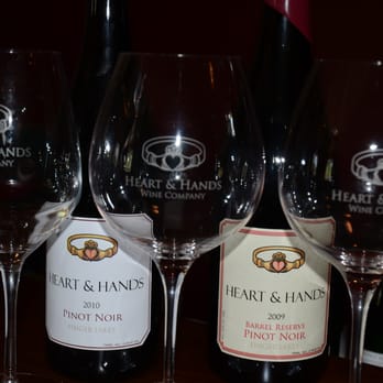 Heart & Hands Wine - three wine glasses and a bottle of wine - Wineries Near Me - Union Springs, New York Heart & Hands Wine - three wine glasses and a bottle of wine - Wineries Near Me - Union Springs, New York