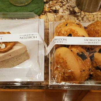 Horizon Bakery - Ok Earl Grey Basque Cheesecake slice, and our favorite Golden Chicken Fluff Bun. - Bakeries Near Me - Cupertino, California