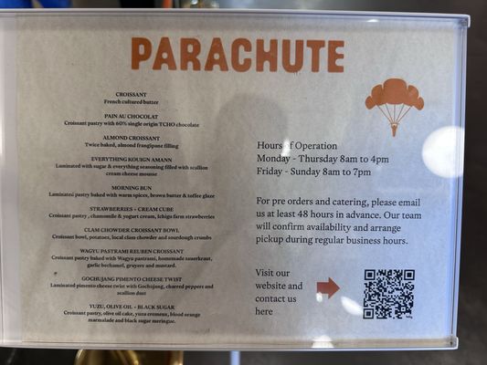 Menu photo 6 Parachute Bakery San Francisco, CA Menu photo 6 Parachute Bakery San Francisco, CA