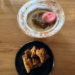 Merrijig Inn - Rhubarb cake chocolate mousse
