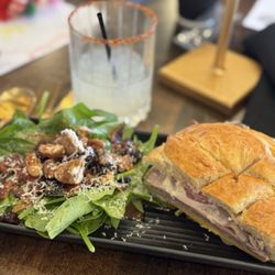 The Wick Restaurant - Half salad and half roast beef sandwich
