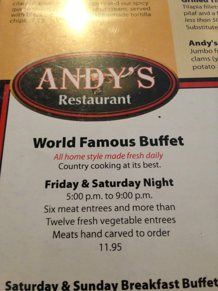 ANDY’S RESTAURANT CLOSED Updated June 2024 2218 E Main St