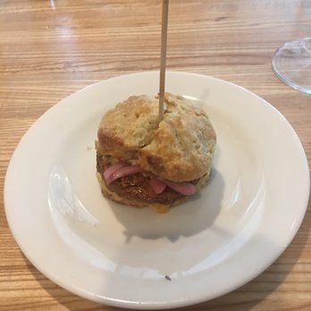 Colleen's Kitchen - Fried green tomato biscuit. - Southern Near Me - Austin, Texas Colleen's Kitchen - Fried green tomato biscuit. - Southern Near Me - Austin, Texas